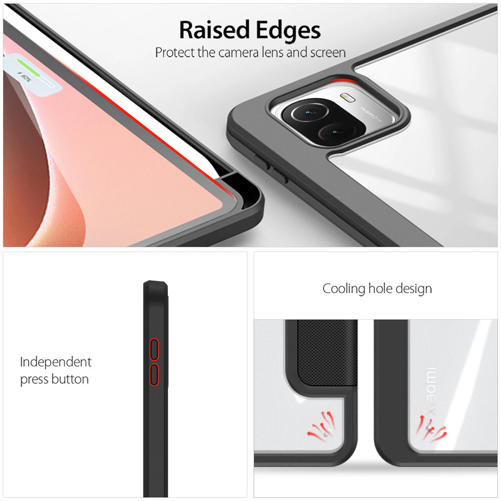 Bao da DUX DUCIS MiPad 6 / 6 Pro  - Mặt lưng trong, Có Khay Đựng Bút - Đen