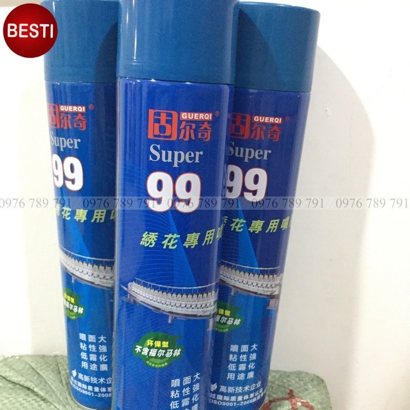 Keo dán xốp đa năng siêu dính không mùi- Keo xịt đa năng Super 99 dán xốp mút, bông mây chuyên dụng