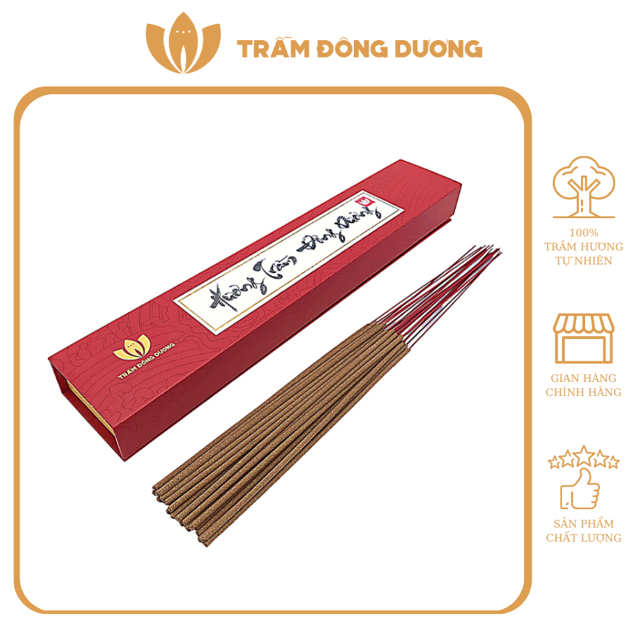Hương Trầm Đông Dương - Trầm Đông Dương - 100 Nén Nhang Tự Nhiên Cao Cấp - Sử Dụng Trong Việc Thờ Cúng Và Lễ Bái.