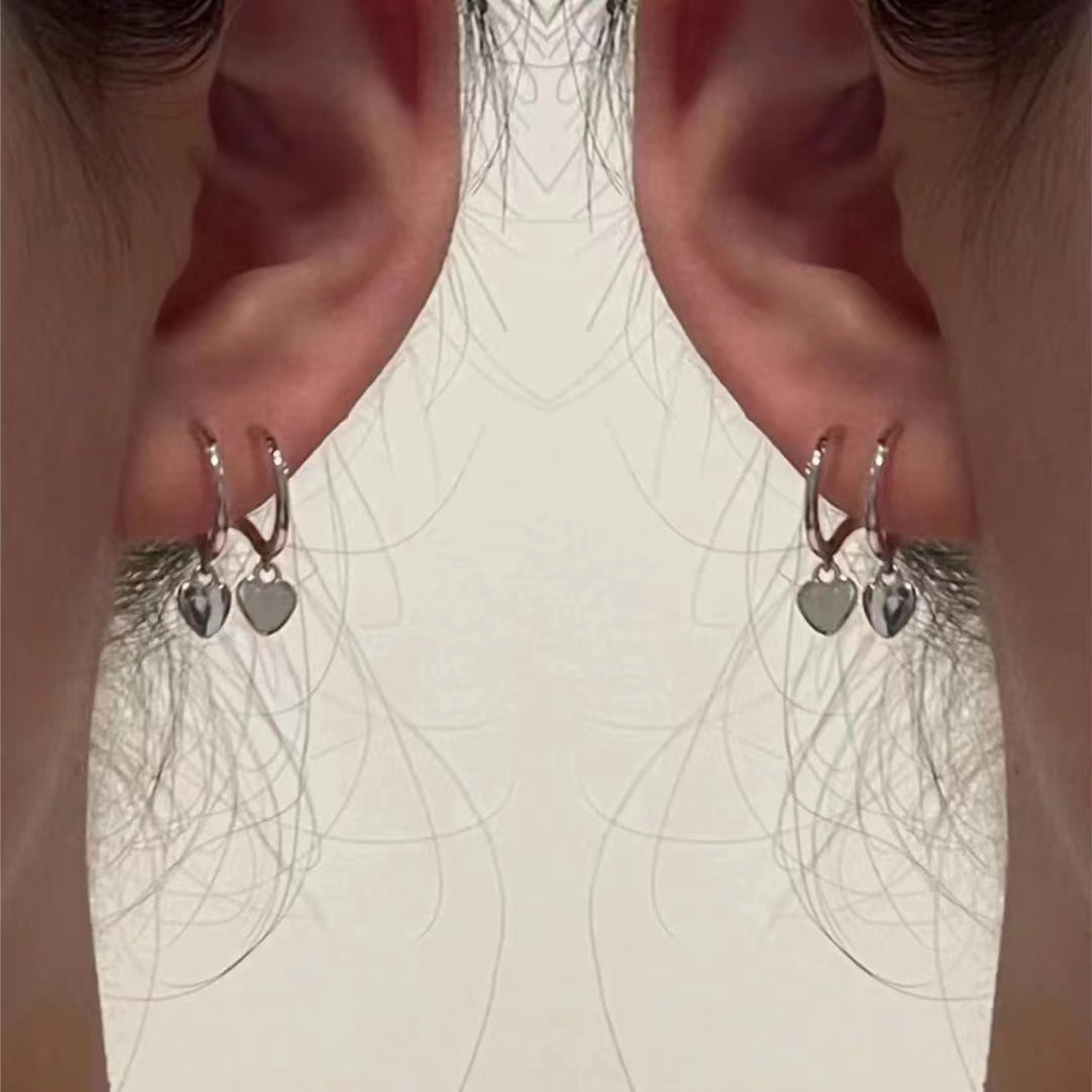 ⚡Đôi Khuyên Tai Hình Trái Tim Đôi Phong Cách Cá Tính Thời Trang Cao Cấp Dành Cho Nữ