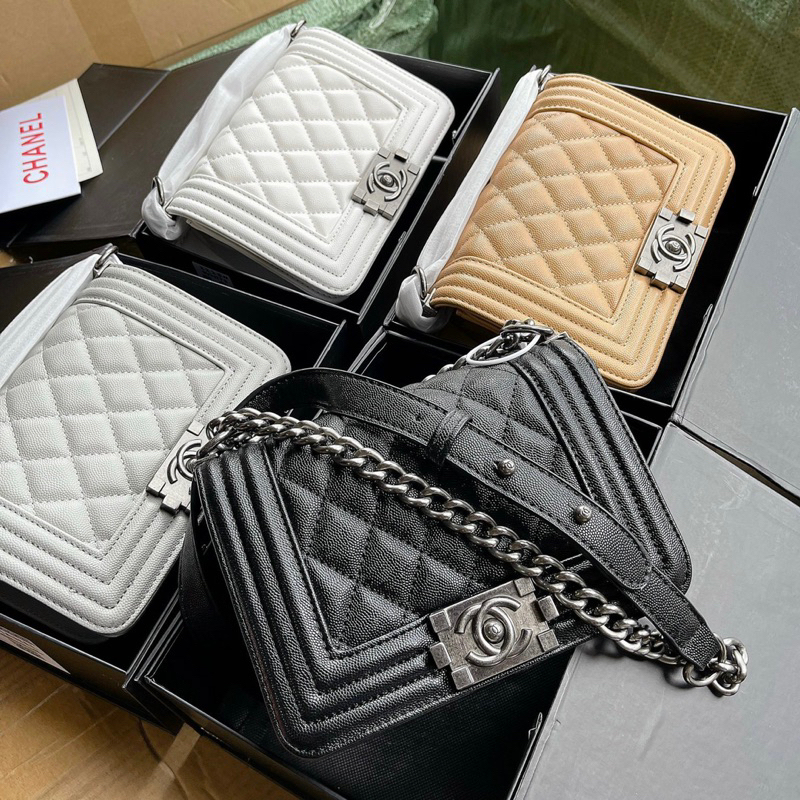 Full Box 💥 Đủ Size 💥 Túi Boy Da Hạt Size 20-25 Vip