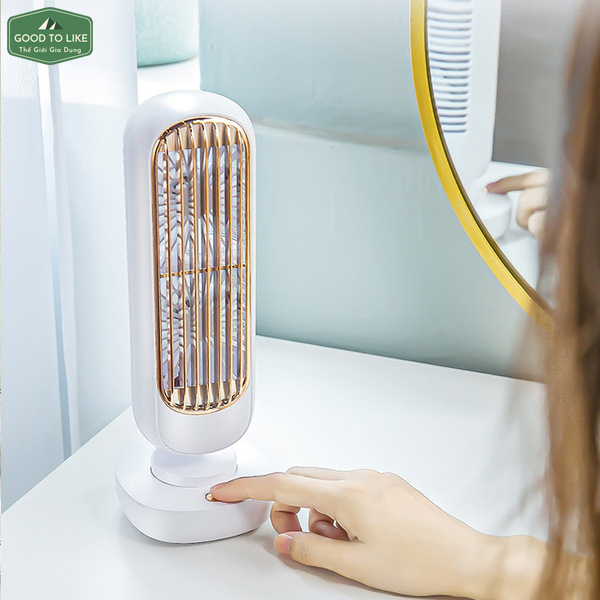 Quạt Mini YooBao Để Bàn Phiên Bản Cao Cấp,Quạt Điều Hòa Mini Làm Mát Nhiều Cấp Độ Gió Dung Lượng Pin 2000mah