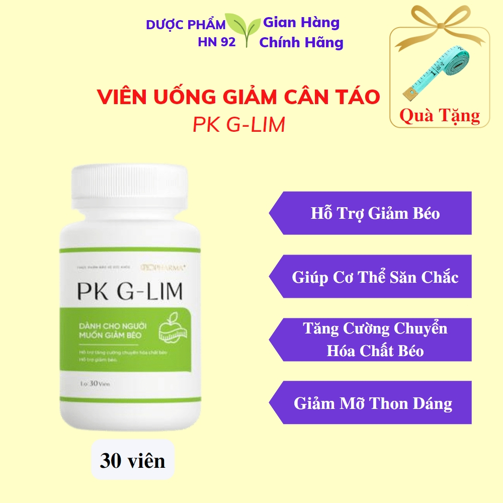 Viên uống Giảm cân táo PK G-LIM Lamer Dr Lacir Duocphamhn92 30 viên