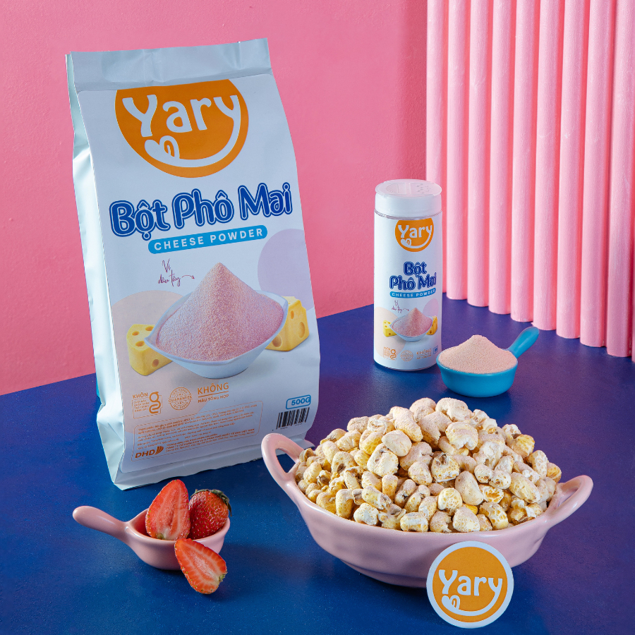 Lọ Phô Mai Bột  - 150gr Bột Phô Mai YARY Vị Dâu Tây, Bột Phô Mai Lắc Khoai Tây, Bắp Rang Thơm Ngon Vị Mặn - Ngọt