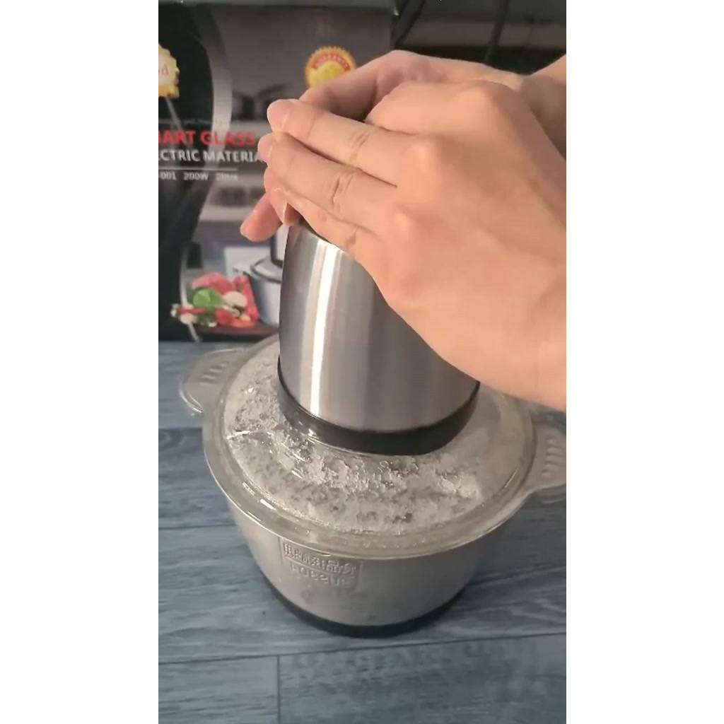 Máy Xay thịt - Máy xay thịt đa năng gia đình cối Inox 4 lưỡi đa năng,công suất 250W New