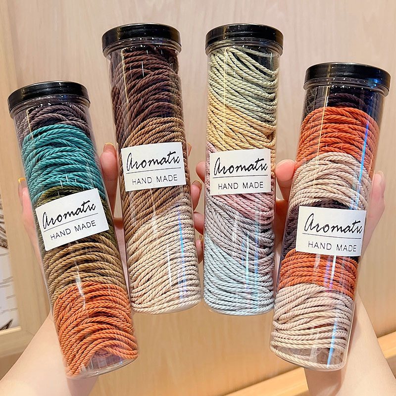 Hộp 100 chun buộc tóc nhiều màu siêu xinh