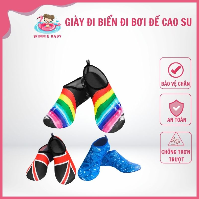 Giày đi biển, đi bơi đế cao su cho cả gia đình
