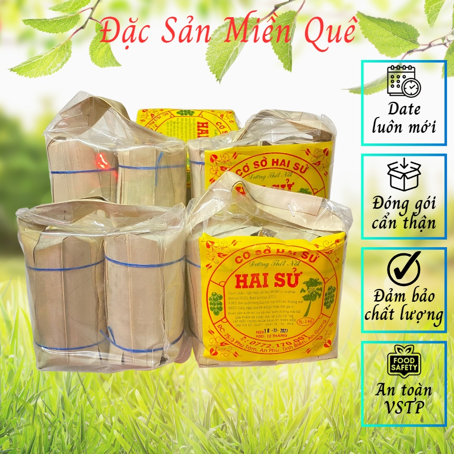 Đường Thốt Nốt Gói Lá 1Kg Nguyên Chất Chính Gốc Tịnh Biên An Giang - Date Luôn Mới