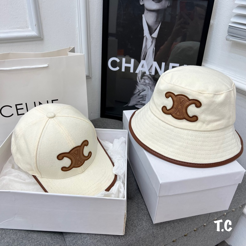 Mũ Bucket C.E.L.I.N.E Cao Cấp,Mũ Nón Lưỡi Trai Vải Thêu Viền Chỉ Siêu Hot 2023
