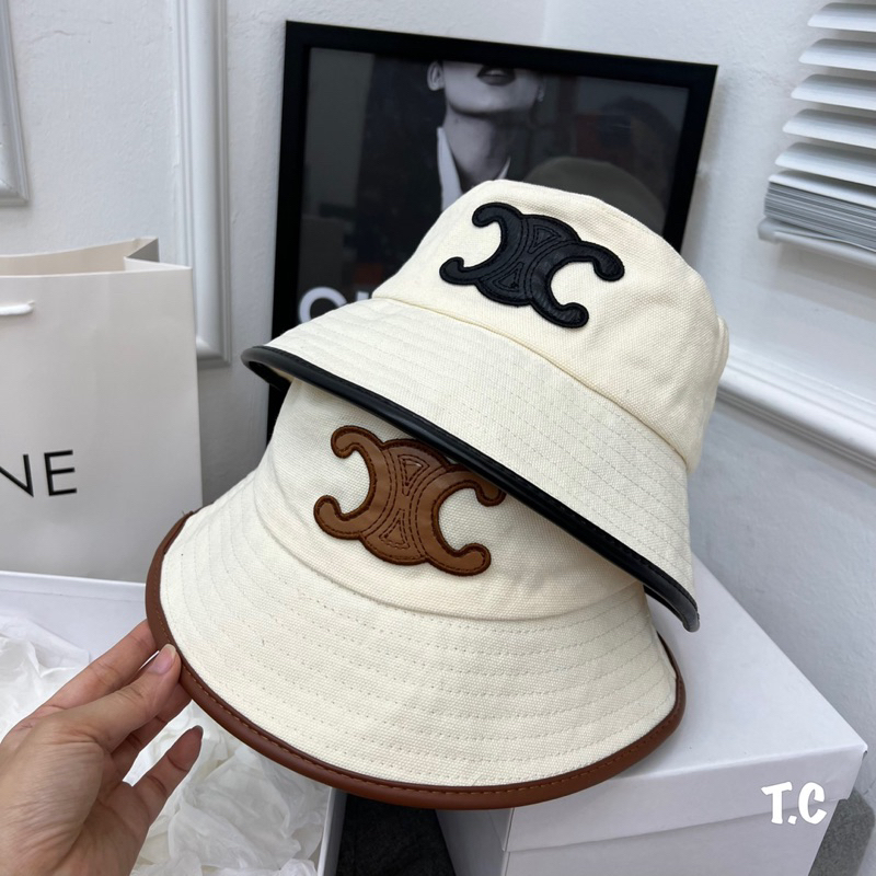Mũ Bucket C.E.L.I.N.E Cao Cấp,Mũ Nón Lưỡi Trai Vải Thêu Viền Chỉ Siêu Hot 2023
