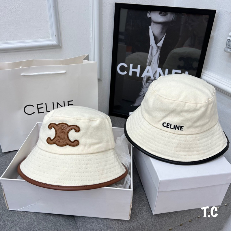 Mũ Bucket C.E.L.I.N.E Cao Cấp,Mũ Nón Lưỡi Trai Vải Thêu Viền Chỉ Siêu Hot 2023