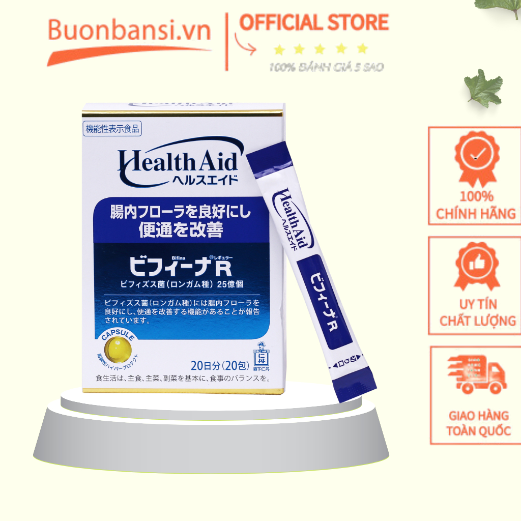 Men Vi Sinh Hỗ Trợ Tiêu Hóa Health Aid Bifina 20gr 20 Gói Nhật Bản