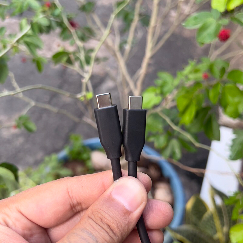 Cáp sạc 45cm Type-C To Type-c,Thân dây cao su mềm