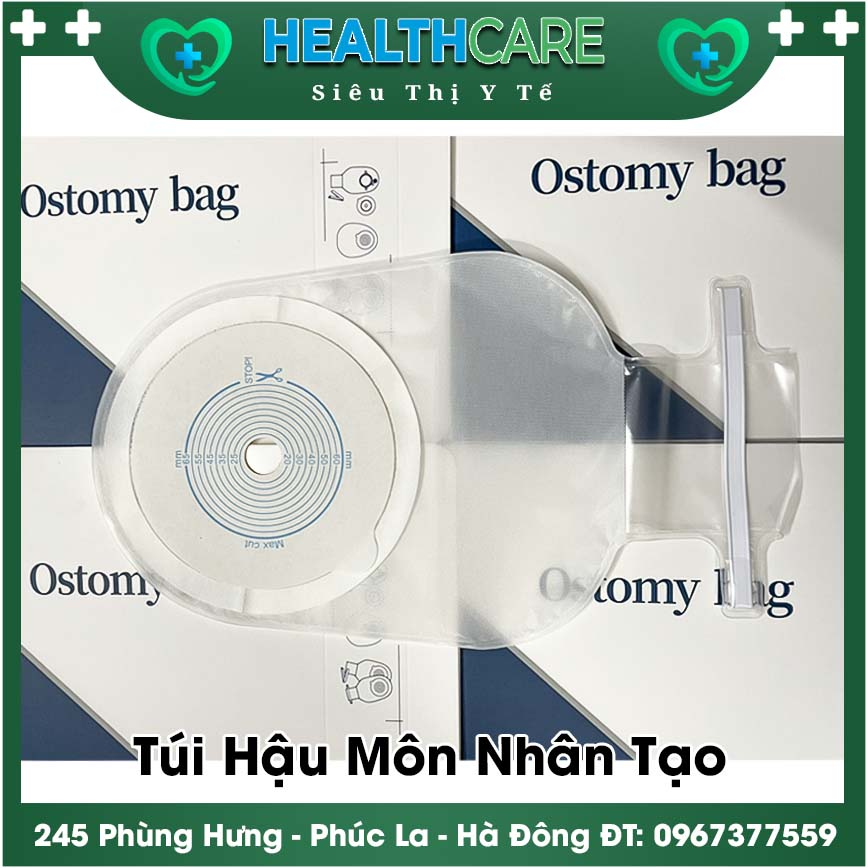 Hộp 10 Túi Hậu Môn Nhân Tạo 1 Mảnh Ostomy Bag