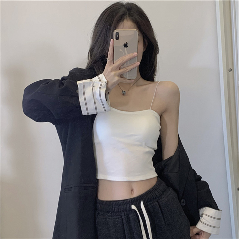 Áo bra nữ, áo hai dây có mút ngực vải đúc su trơn đệm mỏng không đường may