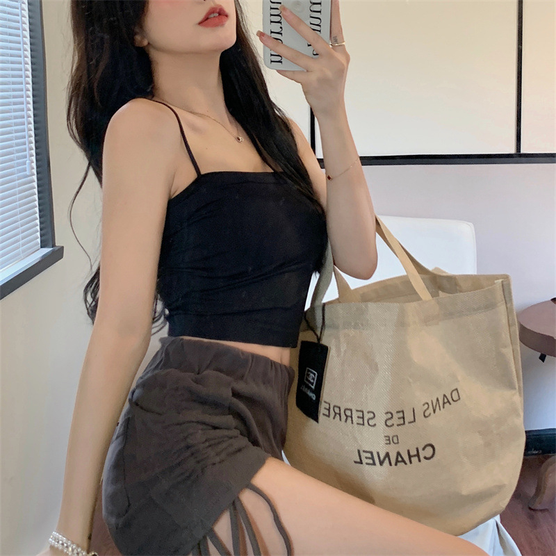 Áo bra nữ, áo hai dây có mút ngực vải đúc su trơn đệm mỏng không đường may