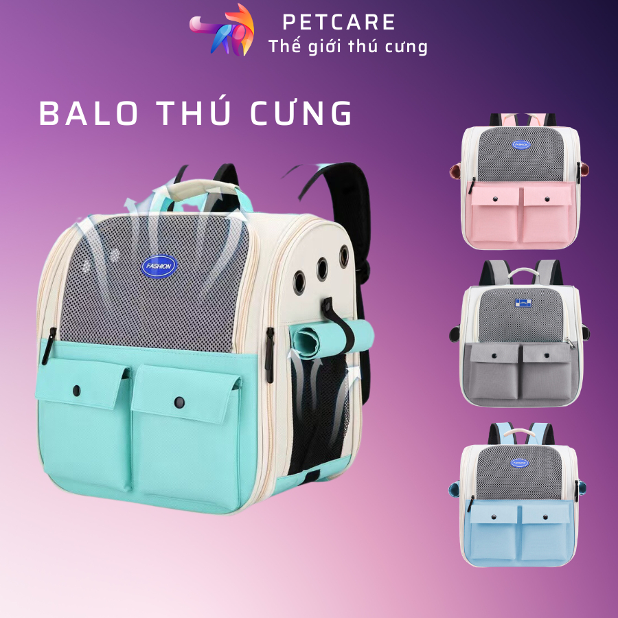 Balo thú cưng thời trang PetCare có 4 màu lựa chọn cho bé max 10kg