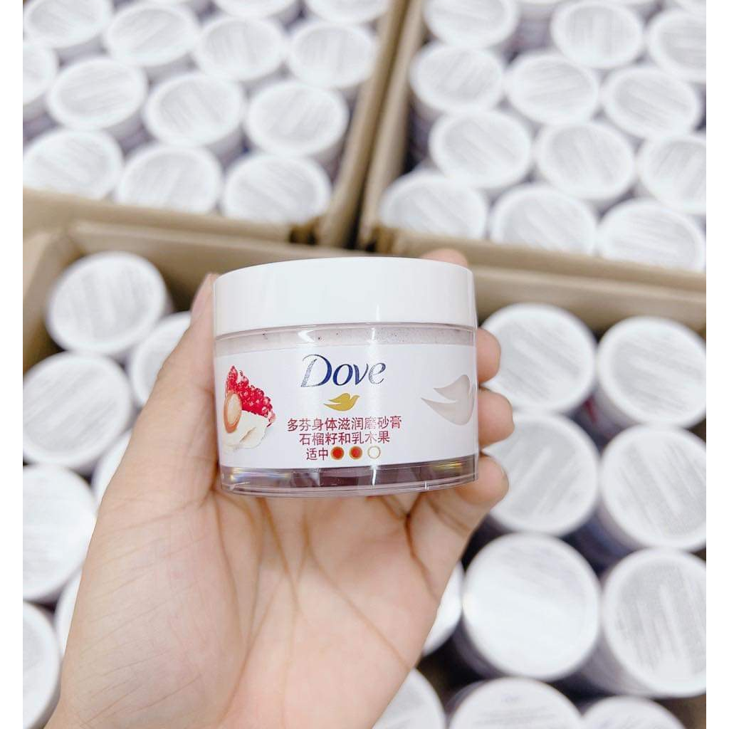 Tẩy da chết body Dove siêu mịn màng và thơm mịn nội địa
