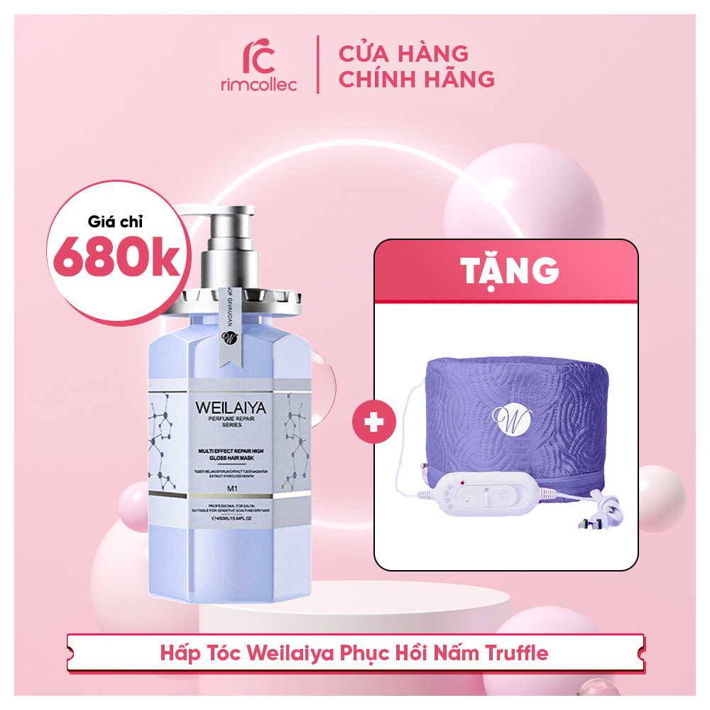 Hấp tóc Weilaiya phục hồi nấm truffle kích thích mọc tóc 450ml (Mua 2 tặng 1 mũ hấp tóc)