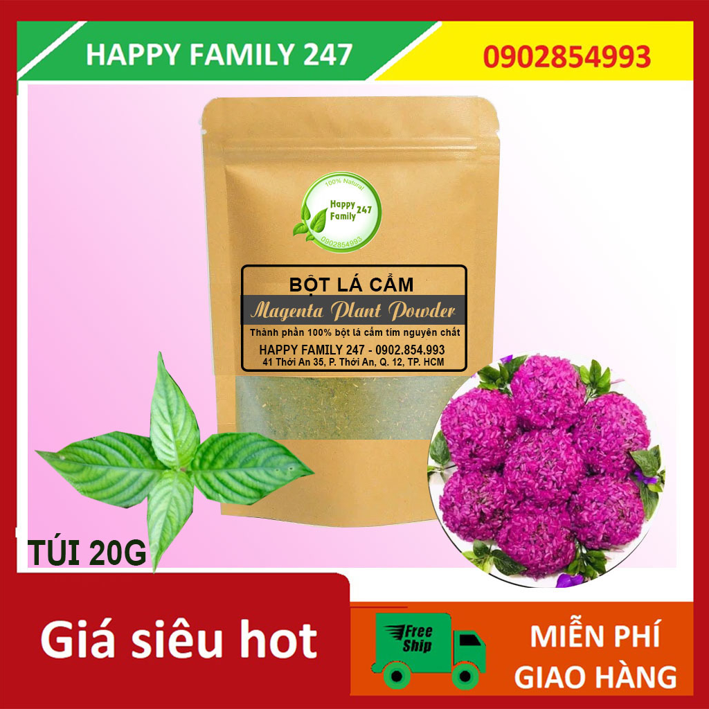 100g Bột lá cẩm tím - Bột tạo màu từ rau củ quả màu tự nhiên
