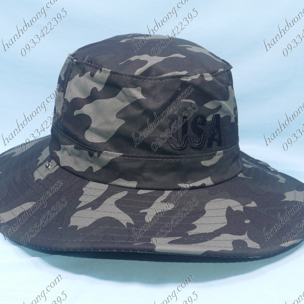 Mũ tai bèo vành rộng có chất liệu vải cotton dầy dặn. Nón thiêu logo có thiết kế trang phù hợp cho phái nam