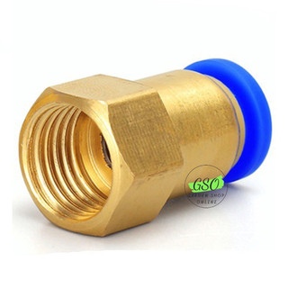Đầu nối thẳng răng trong PCF nối ống 6mm đầy đủ ren cho khí nén, phun sương