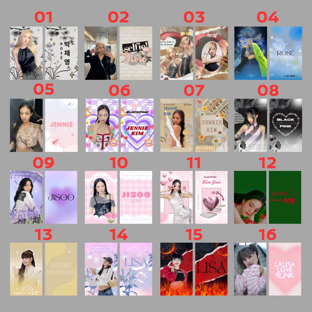 SET 50 CHIẾC CARD DESIGN, UNOFF BLACKPINK