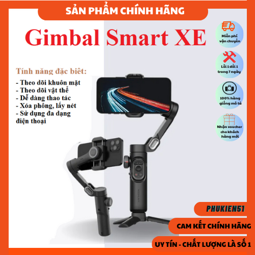 Gimbal Smart XE Tay cầm chống rung, Gimbal hỗ trợ quay phim, chụp ảnh chuyên nghiệp - Gymbal chống rung - Phukien51