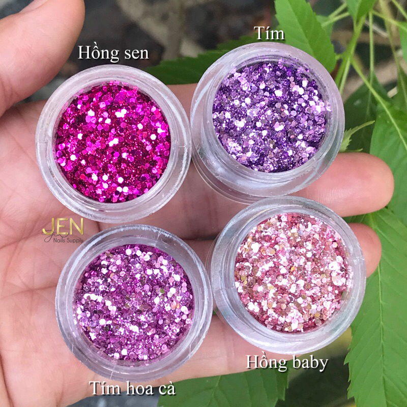 Nhũ kim tuyến hũ 10-30-50g-phụ kiện nail móng