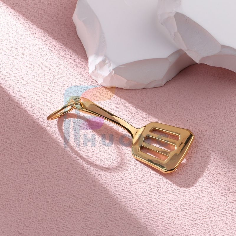 Móc khoá xẻng TFT mạ vàng thật 18K