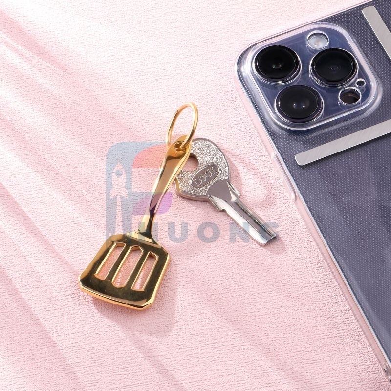 Móc khoá xẻng TFT mạ vàng thật 18K