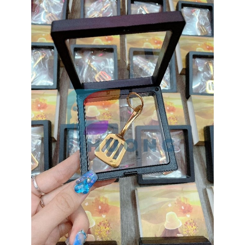 Móc khoá xẻng TFT mạ vàng thật 18K