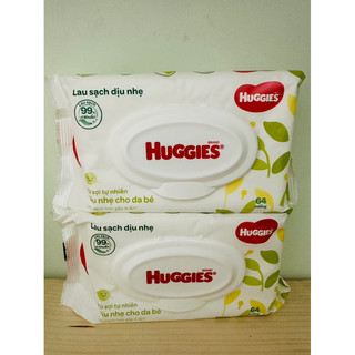 Khăn ướt huggies 64 tờ không mùi