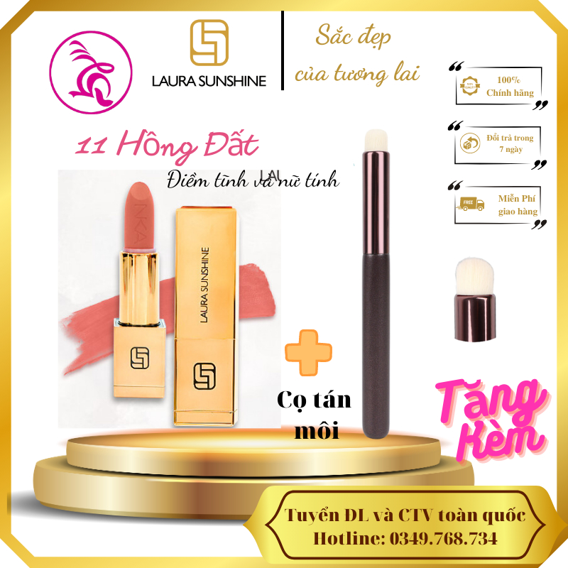 (Son lì) Son môi 11 Nhật Kim Anh - Lipstick No 11 Laura Sunshine - Màu hồng đất