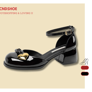 (FREESHIP) GIÀY CAO GÓT SANDAL MŨI TRÒN BÓNG PHONG CÁCH MARY JANE TIỂU THƯ