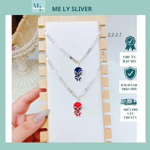 Dây chuyền bạc bé trai mặt siêu nhân người nhện, Tiệm Bạc Mê Ly cam kết bạc chuẩn