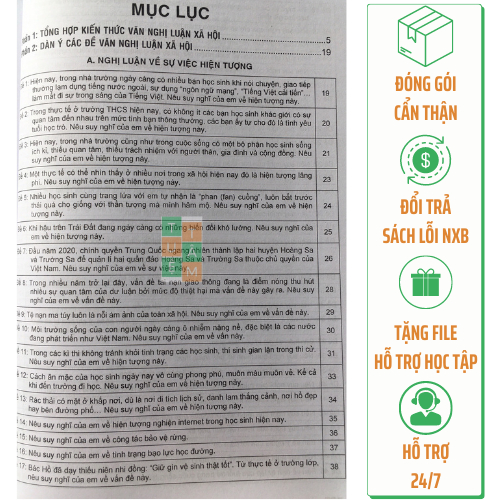 Sách - Hướng dẫn viết và dàn ý các đoạn văn Nghị luận xã hội Ngữ Văn 8