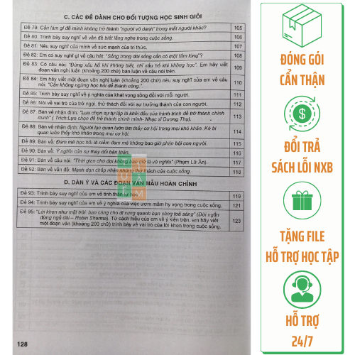 Sách - Hướng dẫn viết và dàn ý các đoạn văn Nghị luận xã hội Ngữ Văn 8