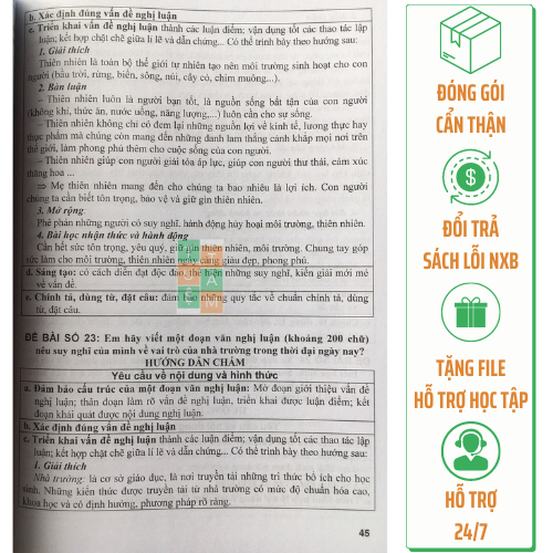 Sách - Hướng dẫn viết và dàn ý các đoạn văn Nghị luận xã hội Ngữ Văn 8