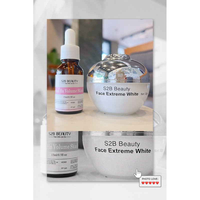 COMBO SERUM HA + KEM DƯỠNG TRẮNG DA FACE EXTREME WHITE