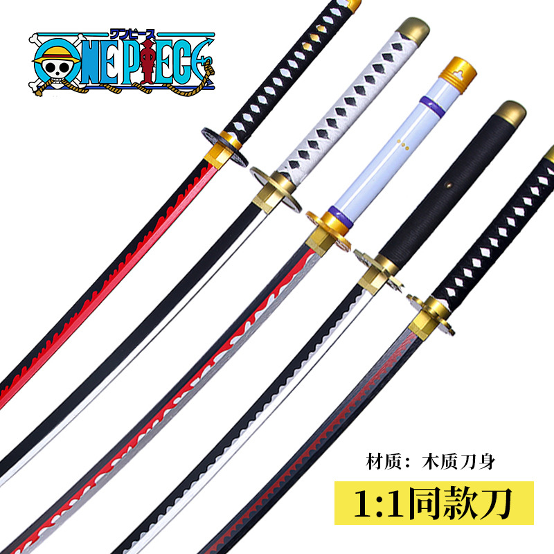 Đạo cụ cosplay mô hình Kiếm gỗ Kimetsu No Yaiba One Piece Zoro bằng gỗ