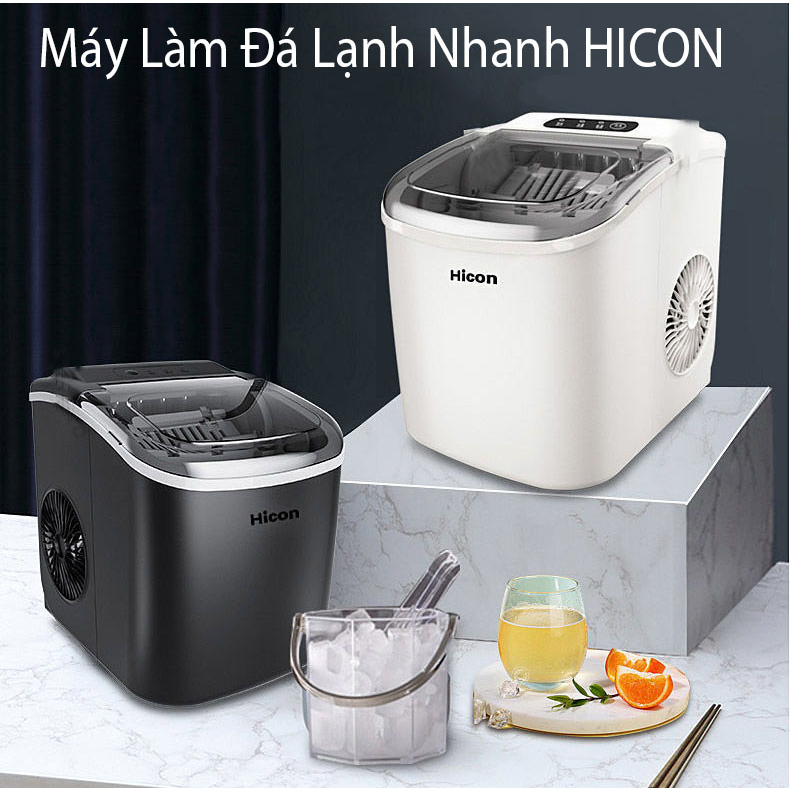 Máy Làm Đá Viên Gia Đình Xiaomi Hicon - Tủ Làm Đá Lạnh Giữ Nhiệt Mini Siêu Nhanh Hicon Chỉ Với 6 Phút
