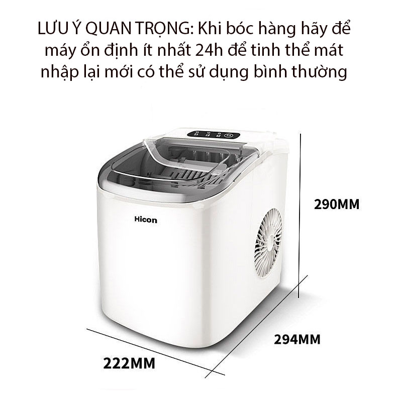 Máy Làm Đá Viên Gia Đình Xiaomi Hicon - Tủ Làm Đá Lạnh Giữ Nhiệt Mini Siêu Nhanh Hicon Chỉ Với 6 Phút