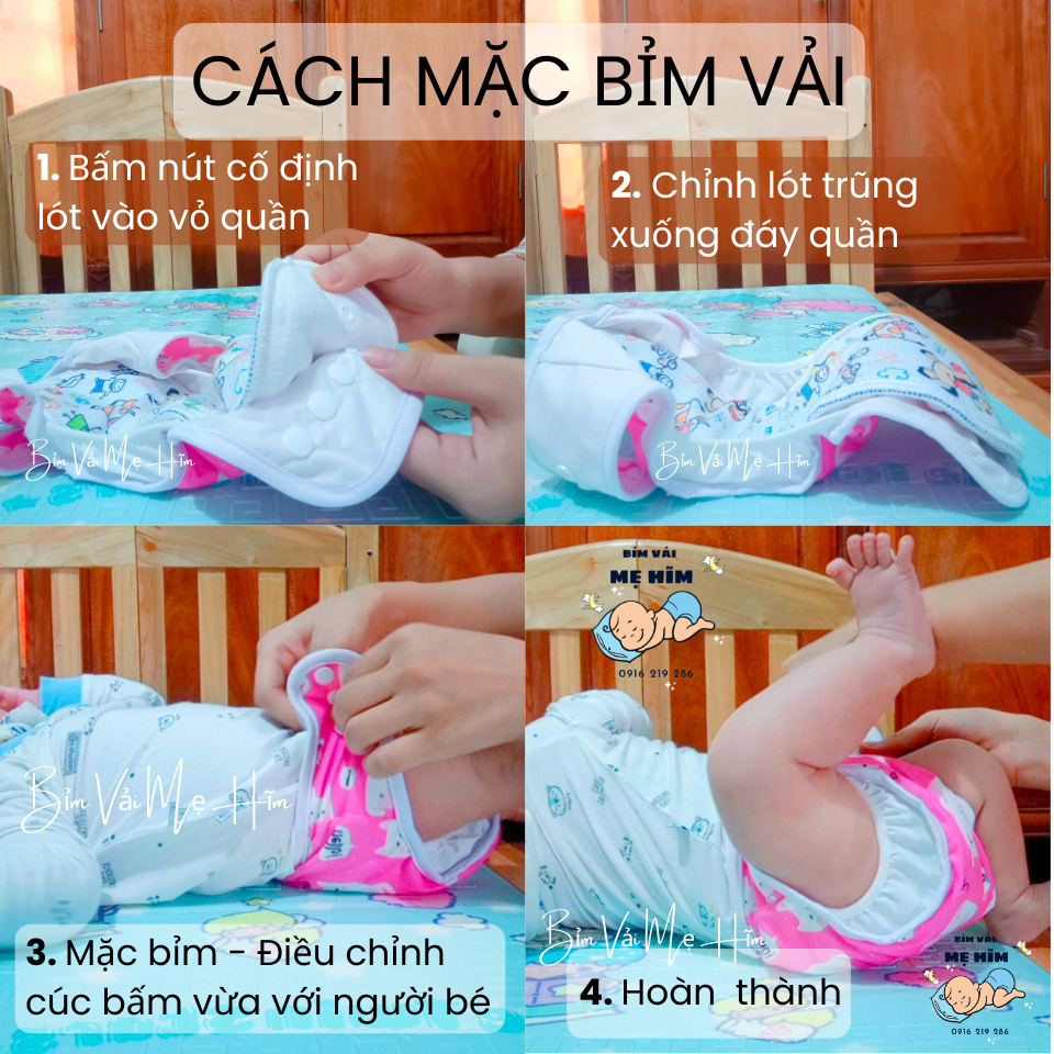 (Ảnh, video thật) tã vải/ bỉm vải Babu Nature CHỐNG TRÀN CHỐNG HĂM cho bé sơ sinh, bé trai, bé gái
