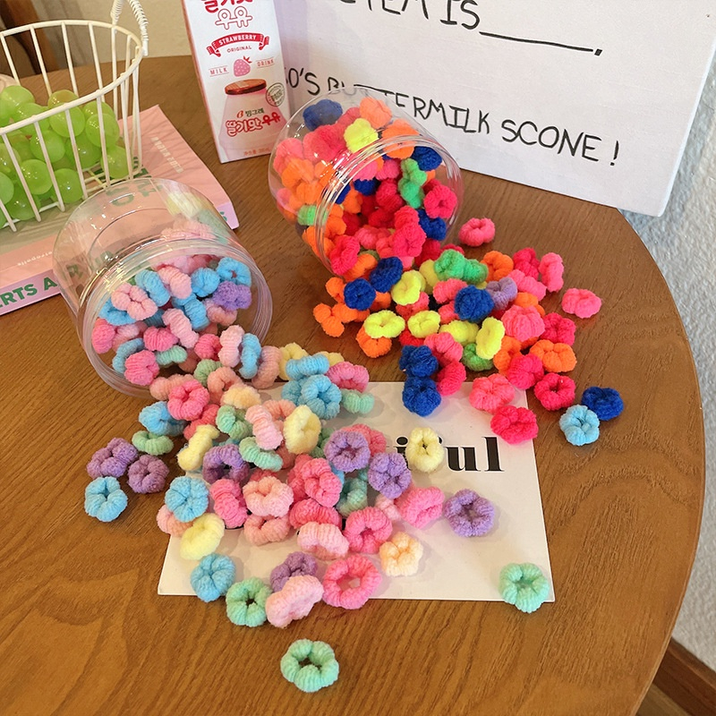 dây buộc tóc .Hộp 100 phồng mềm cho bé gái