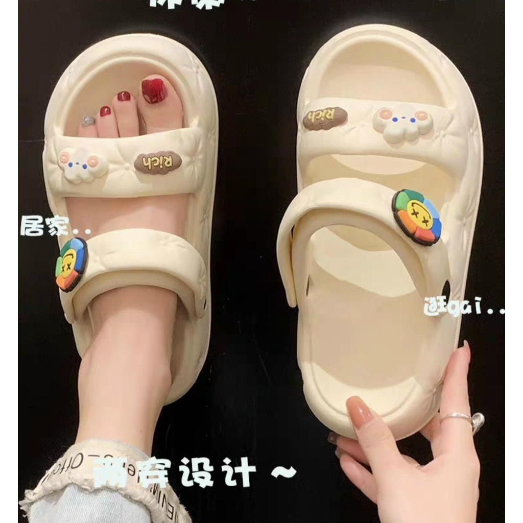 (Hot)Dép Sandal Đế Bằng Cao 4 Cm , Dép Quai Hậu Nữ Đế Cao Chất Liệu EVA Siêu Nhẹ XiXiTiao TB533