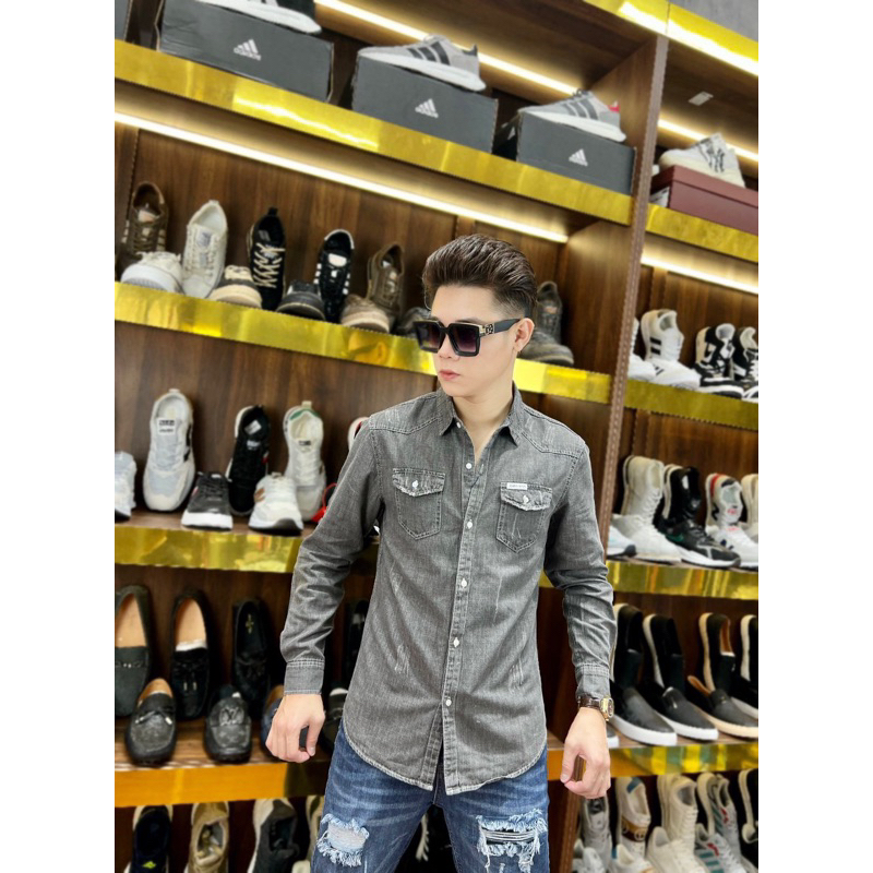Áo sơ mi bò nam- dài tay 2023
