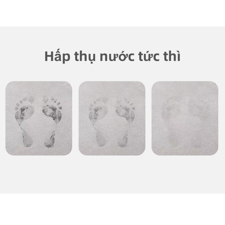 Bùn Diatom, thảm chống trượt hấp thụ nước, thảm lót chân phòng tắm, thảm lót chân khô nhanh