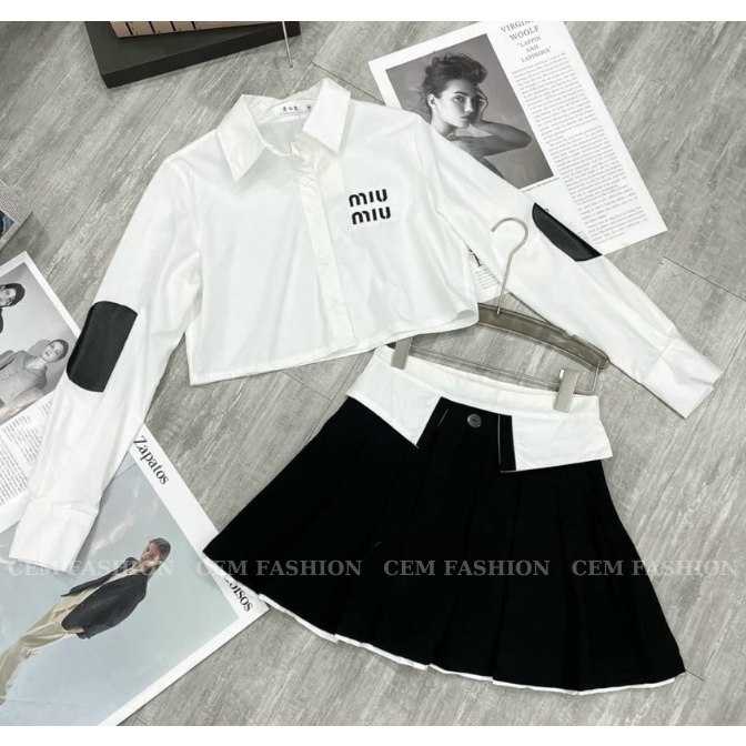 Chân Váy Tennis Phối Cạp BIGSIZE, Chân Váy Xếp Ly Hot Girl Hàng May Kỹ Chất Lượng CEM023