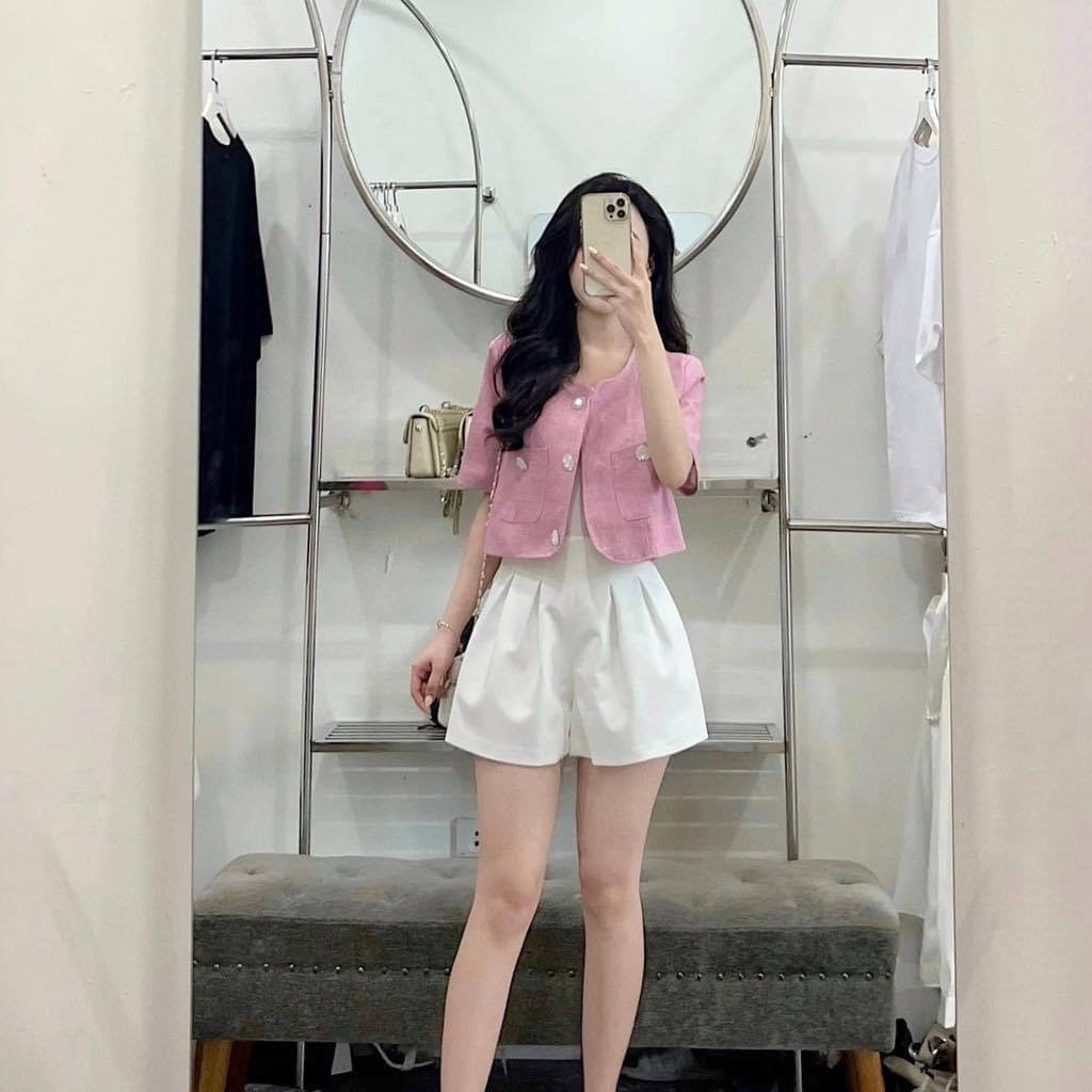 Quần Short Nữ Phồng Tafta Cạp Cao Dáng Xòe Có Bigzise Siêu Tôn Dáng CEM018